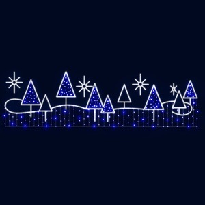 Декоративная перетяжка Neon-Night 501-750 Зимний лес 600х185 см (цвет на выбор)