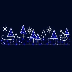 Декоративная перетяжка Neon-Night 501-750 Зимний лес 600х185 см (цвет на выбор)