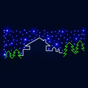 Декоративная перетяжка Neon-Night 501-751 Домик в лесу 500х130 см (цвет на выбор)