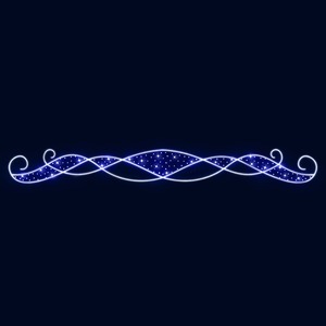 Декоративная перетяжка Neon-Night 501-758 Волна 500х55 см (цвет на выбор)