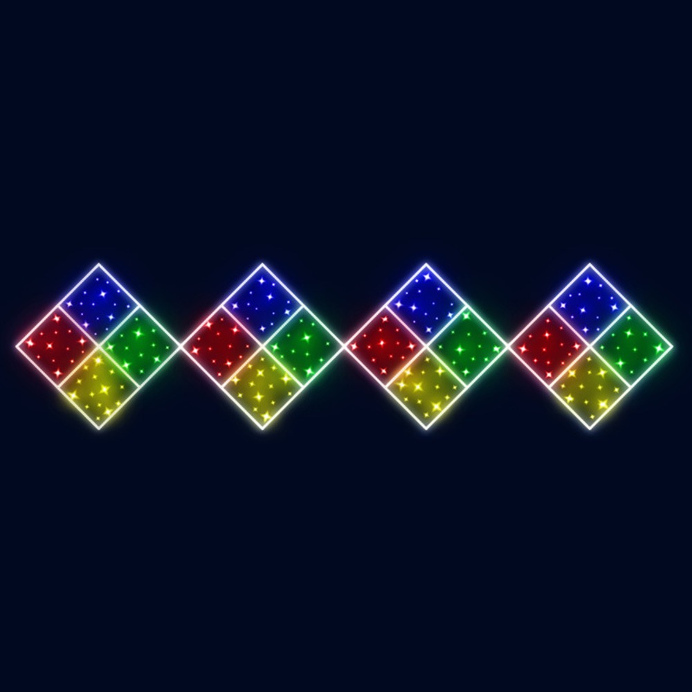 Декоративная перетяжка Neon-Night 501-765 Ромбы 600х150 см (цвет на выбор)