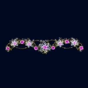 Декоративная перетяжка Neon-Night 501-769 Цветочная феерия 600х110 см (цвет на выбор)