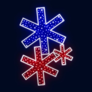 Декоративная консоль Neon-Night 501-460 Снежинки 150 см (цвет на выбор)