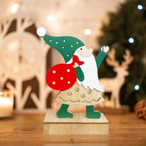 Деревянная фигурка с подсветкой Neon-Night 504-016 «Дед Мороз» 18 см