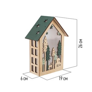 Деревянная фигурка с подсветкой Neon-Night 504-024 «Домик в лесу» 19х6х26 см