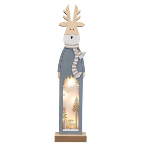 Деревянная фигурка с подсветкой Neon-Night 504-007 «Рождественский олень» 11х5х47 см