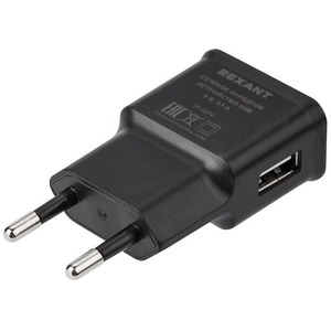 Сетевое зарядное устройство Rexant 16-0274 USB, 5V, 2.1 A, черное