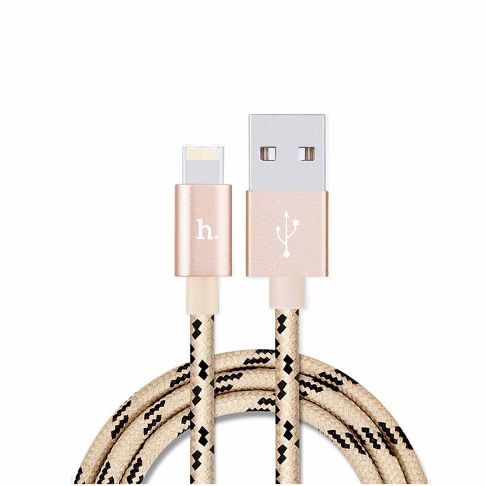 USB Ligntning кабель hoco 6957531032144 X2, золотой 1.0m