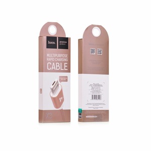 USB Ligntning кабель hoco 6957531032144 X2, золотой 1.0m
