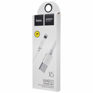 USB Ligntning кабель hoco 6957531040019 X5, белый 1.0m