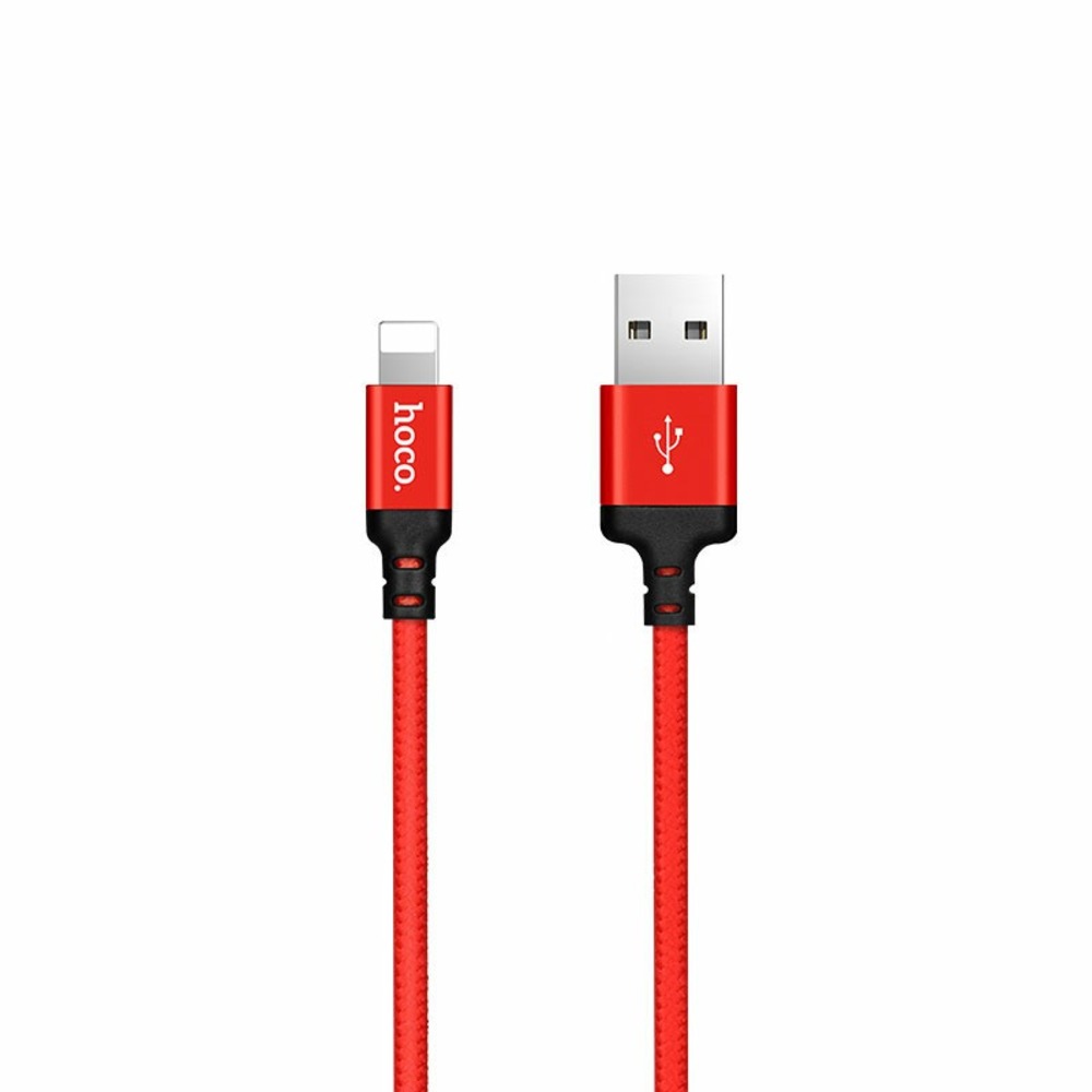 USB Ligntning кабель hoco 6957531062837 X14, красный 1.0m