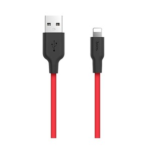 USB Ligntning кабель hoco 6957531071372 X21, черно-красный 1.0m