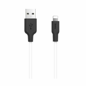 USB Ligntning кабель hoco 6957531071365 X21, бело-черный 1.0m