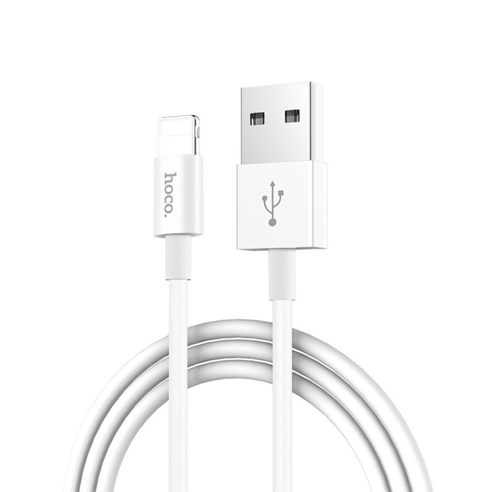 USB Ligntning кабель hoco 6957531072836 X23, белый 1.0m