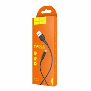 Micro USB кабель hoco 6957531080121 X25, черный 1.0m