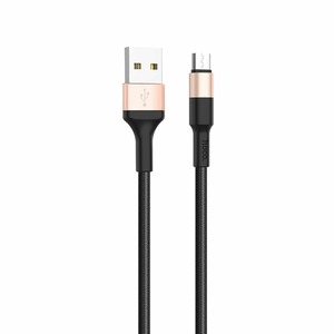 Micro USB кабель hoco 6957531080213 X26, золотой 1.0m