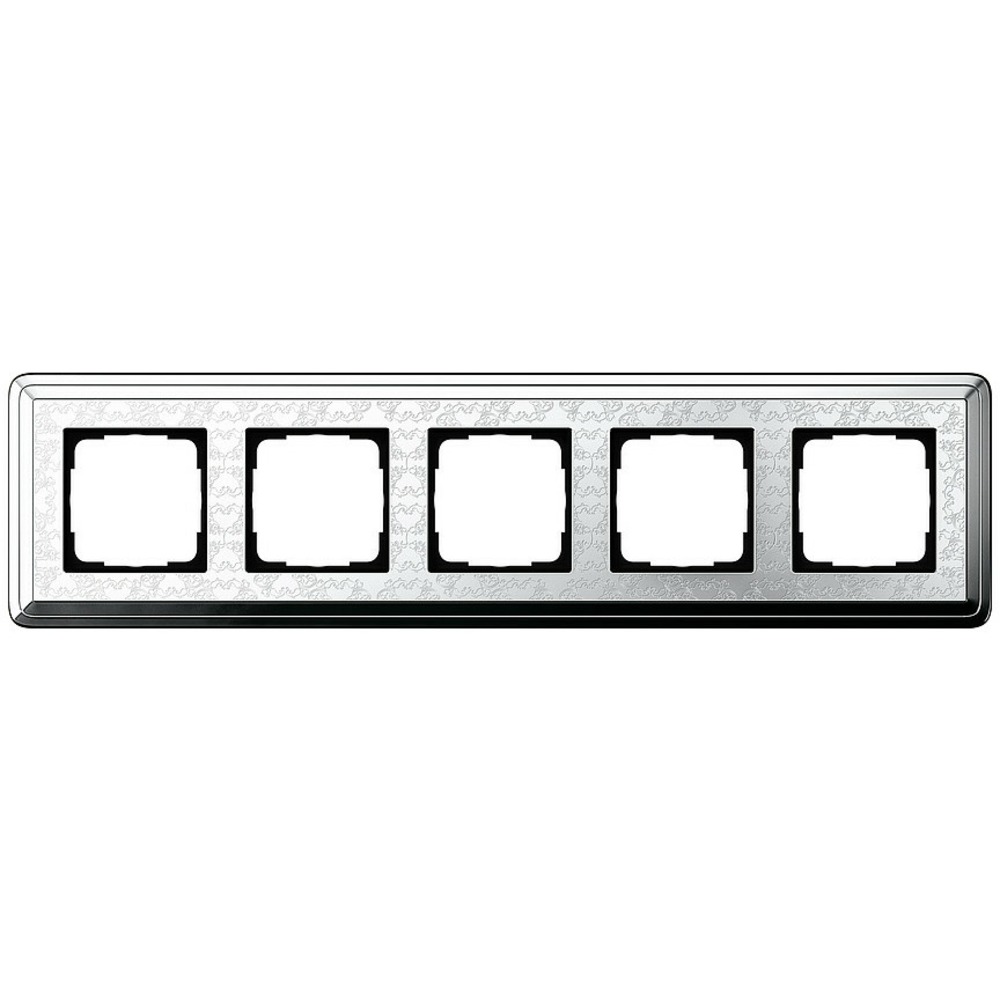 Рамка 5 постов Gira 0215681 ClassiX Art Рамка 5-местн. хром