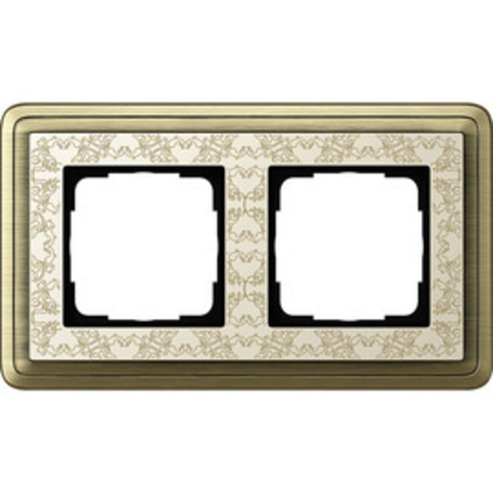 Рамка 2 поста Gira 0212663 ClassiX Art Рамка 2-местн. бронза-кремовый