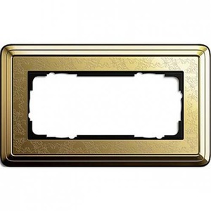 Рамка 2 поста Gira 1002671 ClassiX Art Рамка 2-местн. латунь