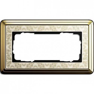 Рамка 2 поста Gira 1002673 ClassiX Art Рамка 2-местн. латунь-кремовый