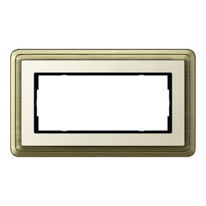 Рамка 2 поста Gira 1002623 ClassiX Рамка 2-местн. бронза-кремовый