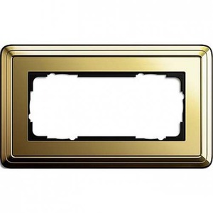 Рамка 2 поста Gira 1002631 ClassiX Рамка 2-местн. латунь