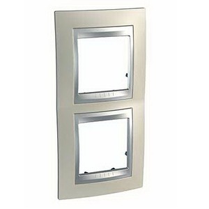 Рамка 2 поста Schneider Electric Unica Top Рамка 2-ая вертикальная (MGU66.004V.095)