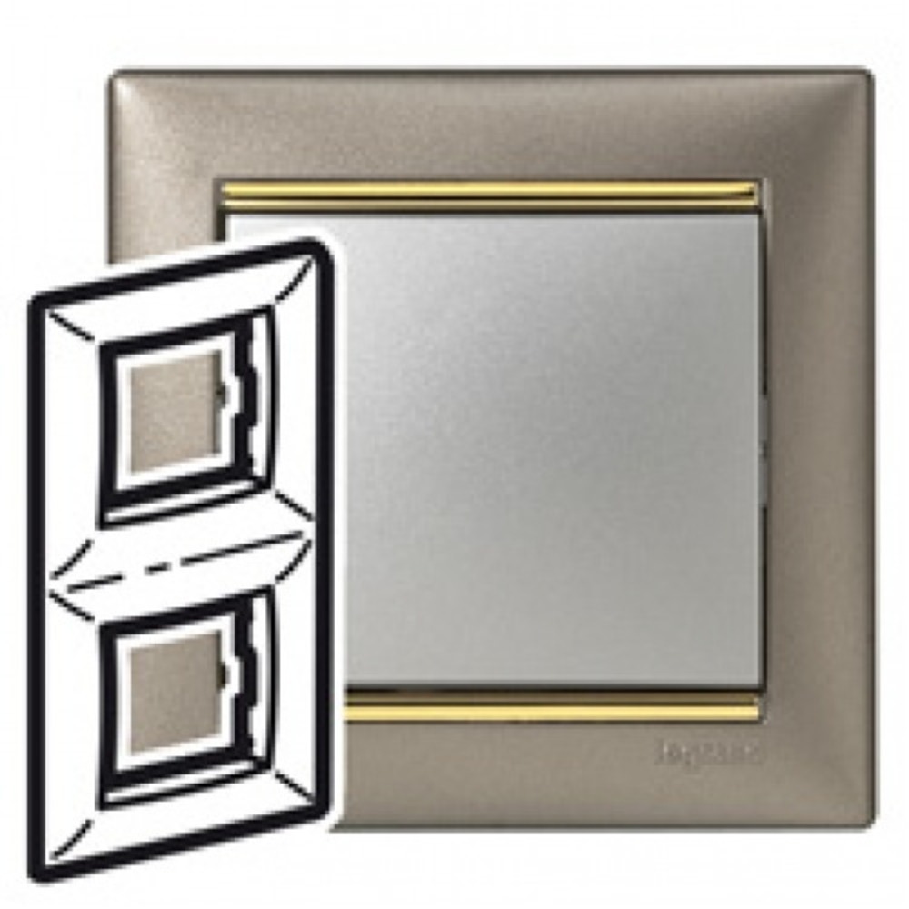 Рамка 2 поста Legrand 770366 Valena