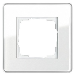 Рамка 1 пост Gira 0211512 Esprit Рамка 1-местн. Glass C белое стекло
