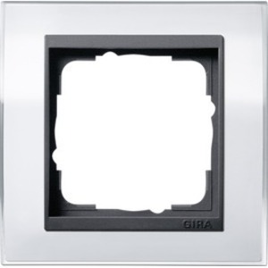 Рамка 1 пост Gira 0211728 Event Рамка 1-местн. белый. центральные вставки, антрацит