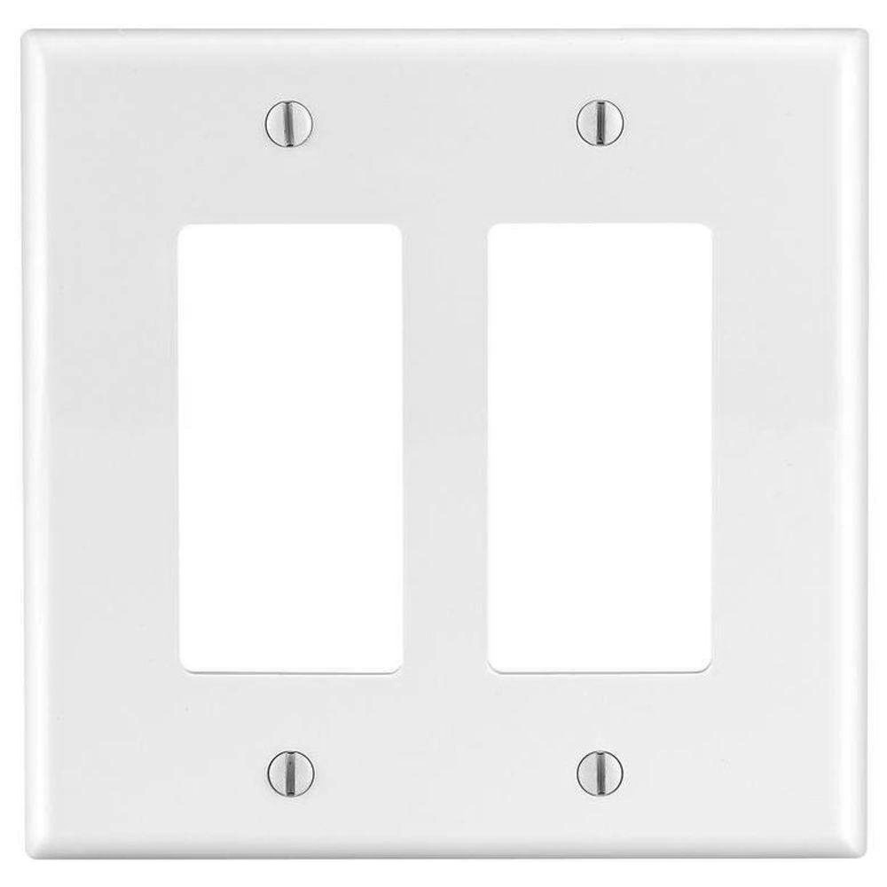 Рамка 1 пост MT Power 89507016 Decora 2-Gang Wall Plate White