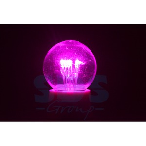 Белт-лайт Neon-Night шар e27 6 LED 45мм розовая прозрачная колба эффект лампы накаливания 405-127