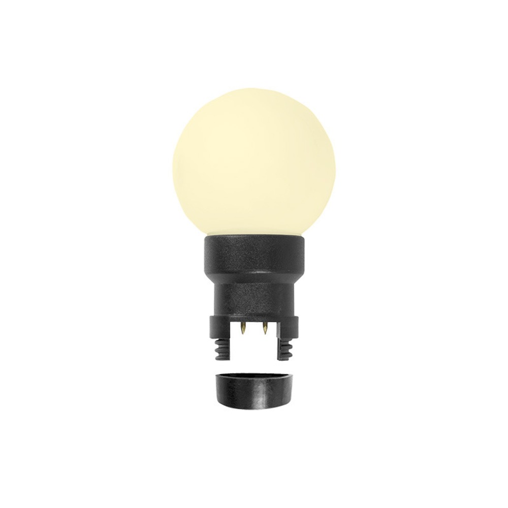 Лампа шар 6 LED вместе с патроном для белт-лайта Neon-Night 405-146 цвет ТЕПЛЫЙ БЕЛЫЙ, 45мм, белая матовая колба