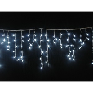 Гирлянда Neon-Night 255-034 Айсикл светодиодный, 2,4 х 0,6 м, белый провод, 230 В, диоды белые, 88 LED