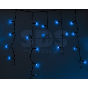 Гирлянда Neon-Night 255-031 Айсикл светодиодный 2.4 х 0.6 м черный провод 220В диоды синие
