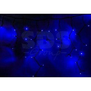 Гирлянда Neon-Night 255-223 Айсикл светодиодный 4.0 х 0.6 м черный провод КАУЧУК 220В диоды синие