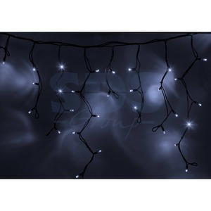 Гирлянда Neon-Night 255-345 Айсикл светодиодный 5.6 х 0.9 м черный провод КАУЧУК 24В диоды белые