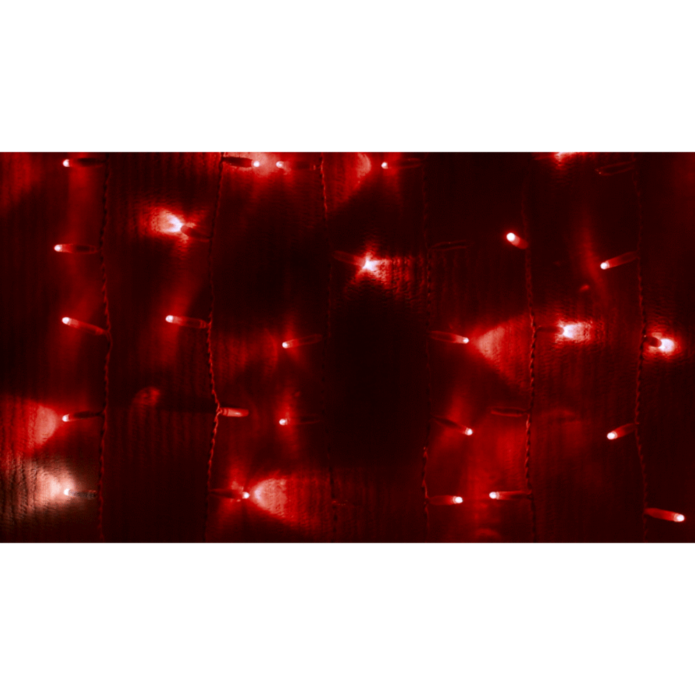 Гирлянда Neon-Night 235-224 Светодиодный 2х1.5м эффект мерцания белый провод 220В диоды КРАСНЫЕ