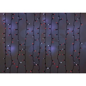 Гирлянда Neon-Night 235-234 Светодиодный 2х1.5м эффект мерцания черный провод 220В диоды КРАСНЫЕ