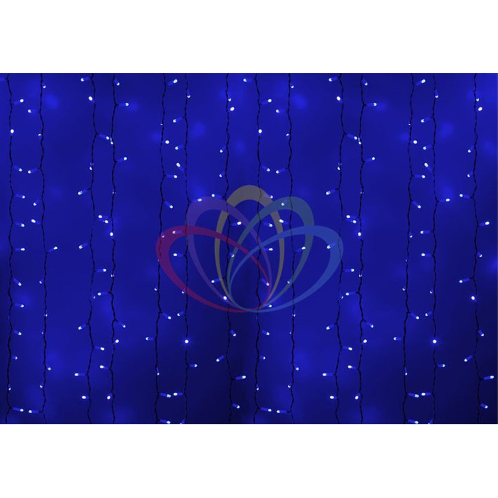 Гирлянда Neon-Night 235-133 Светодиодный 2х3м постоянное свечение белый провод 220В диоды СИНИЕ
