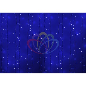 Гирлянда Neon-Night 235-133 Светодиодный 2х3м постоянное свечение белый провод 220В диоды СИНИЕ