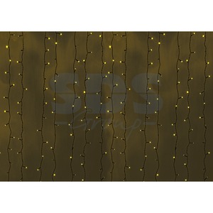 Гирлянда Neon-Night 235-141 Светодиодный 2х3м постоянное свечение черный провод 220В диоды ЖЁЛТЫЕ