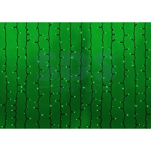 Гирлянда Neon-Night 237-144 Светодиодный 2х3м постоянное свечение черный провод КАУЧУК 220В диоды зеленые