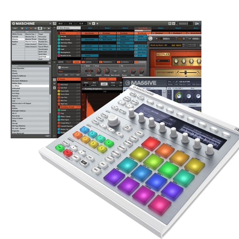 Программно аппаратное решение для студии Native Instruments Maschine Mk2 White