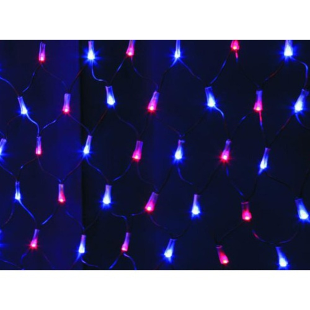 Гирлянда Neon-Night 215-013 Сеть 2х0.7м, черный ПВХ, 176 LED Красные/Синие