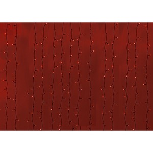 Гирлянда Neon-Night 235-182 Светодиодный 2х9м, постоянное свечение, черный провод, 220В, диоды КРАСНЫЕ