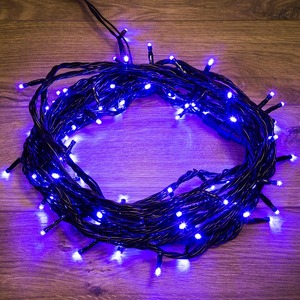 Гирлянда "Твинкл Лайт" Neon-Night 303-133 10 м, черный ПВХ, 100 диодов, цвет синий