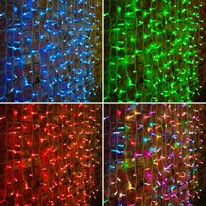 Гирлянда "Светодиодный Дождь" Neon-Night 245-309 2х1,5м, 230 В, диоды RGB, 300 LED свечение с динамикой при приобретении контроллера 245-907