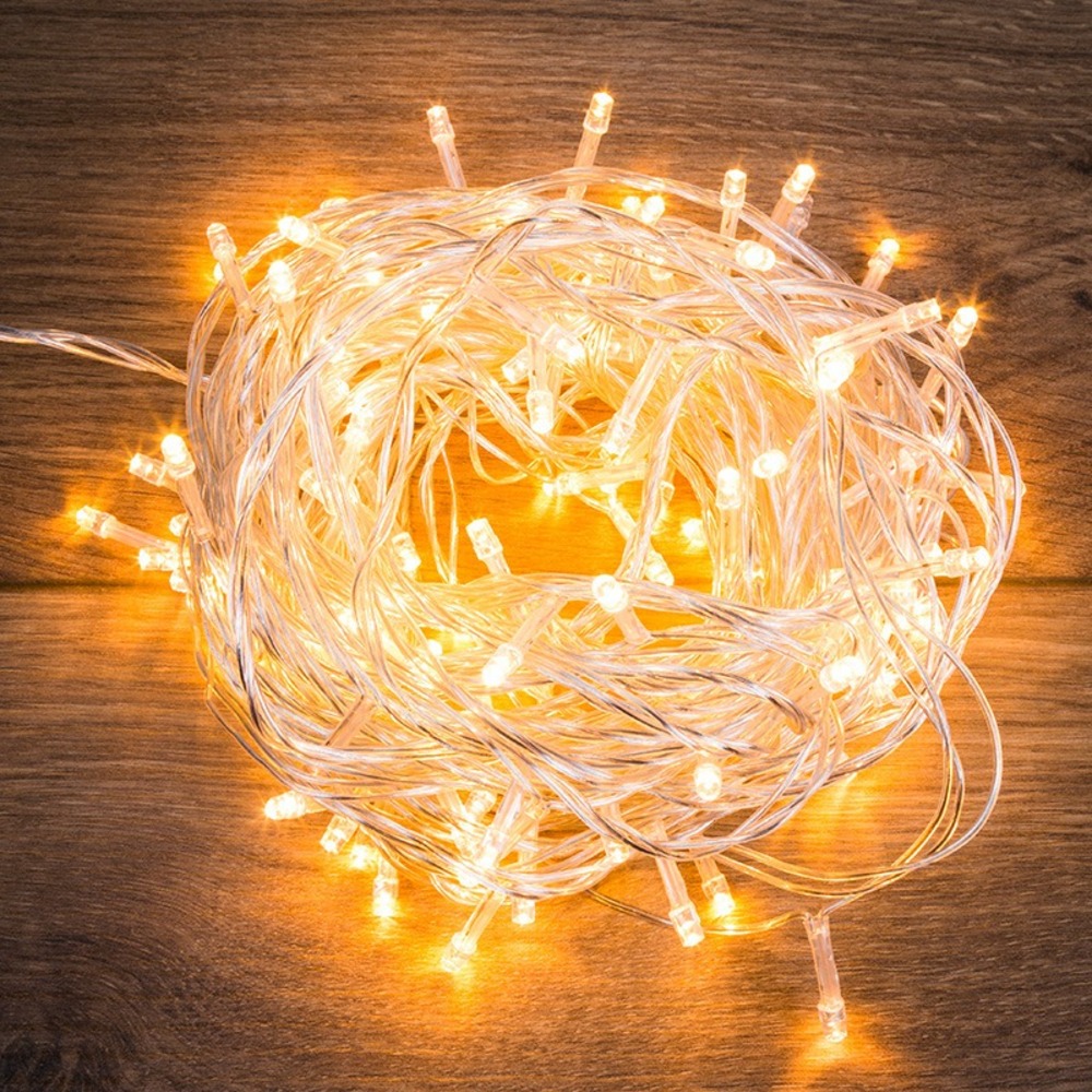 Гирлянда Твинкл Лайт Neon-Night 303-186 10 м, прозрачный ПВХ, 80 LED, цвет ТЕПЛЫЙ БЕЛЫЙ
