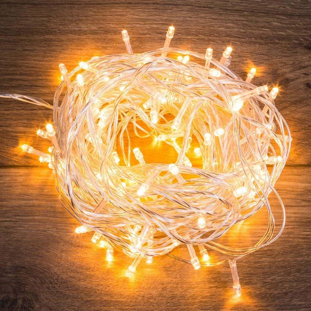 Гирлянда Твинкл Лайт Neon-Night 303-186 10 м, прозрачный ПВХ, 80 LED, цвет ТЕПЛЫЙ БЕЛЫЙ